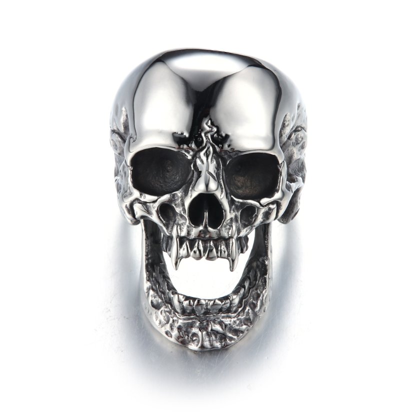 Rings Roaring Stainless Steel Skull Ring