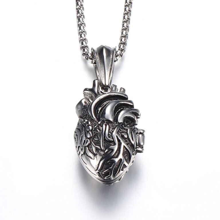 Pendants Heart Stainless Steel Open Necklace
