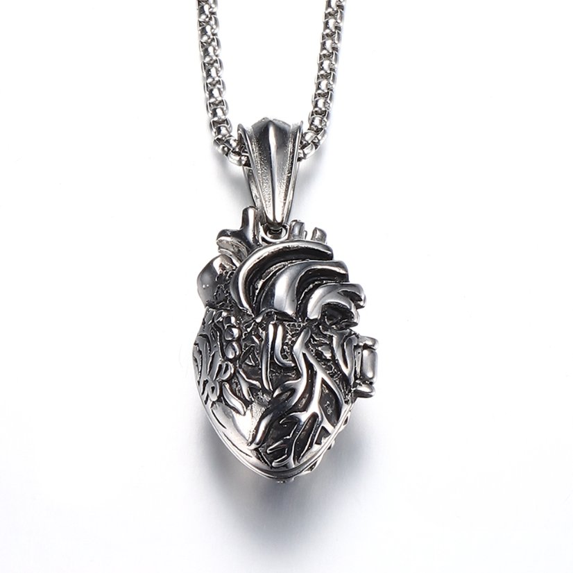 Pendants Heart Stainless Steel Open Necklace