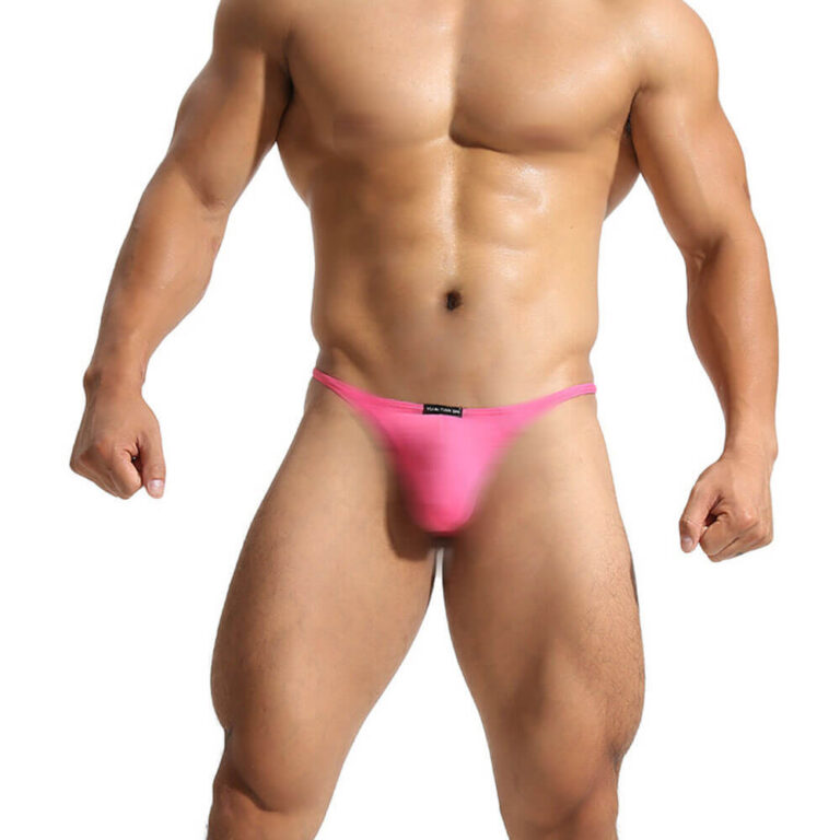 Underwear Solid Color Low Waist Breathable Nylon Thong