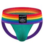 Underwear Wide Belt Rainbow Pride Jockstrap