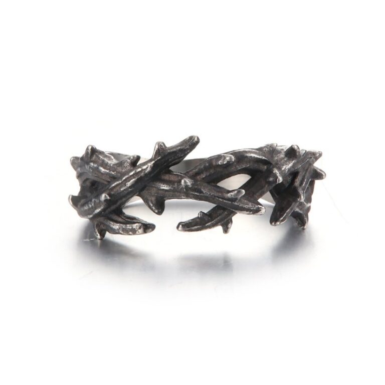 Rings Vintage Jesus Crown of Thorns Stainless Steel Ring