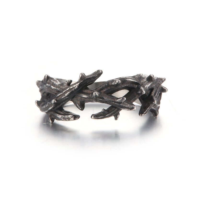 Rings Vintage Jesus Crown of Thorns Stainless Steel Ring