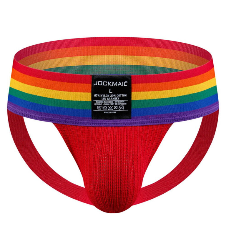 Underwear Wide Belt Rainbow Pride Jockstrap