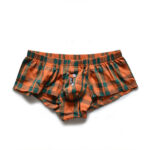 Underwear Low Rise Sexy Plaid Home Boxer Briefs