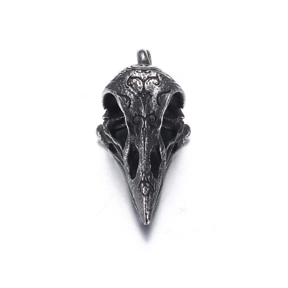 Pendants Retro Raven Stainless Steel Skull Pendant
